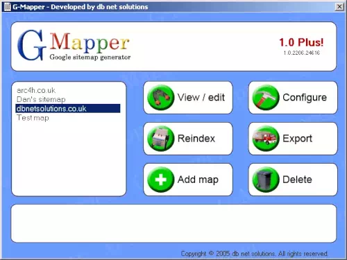 G-Mapper version 1.X main screen